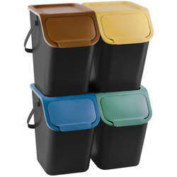 Set containere deșeuri, 4 bucăți, 25l, BINI