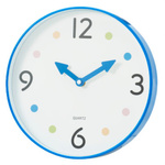 Ceas pentru camera copilului SAFI, Ø 25 cm, albastru