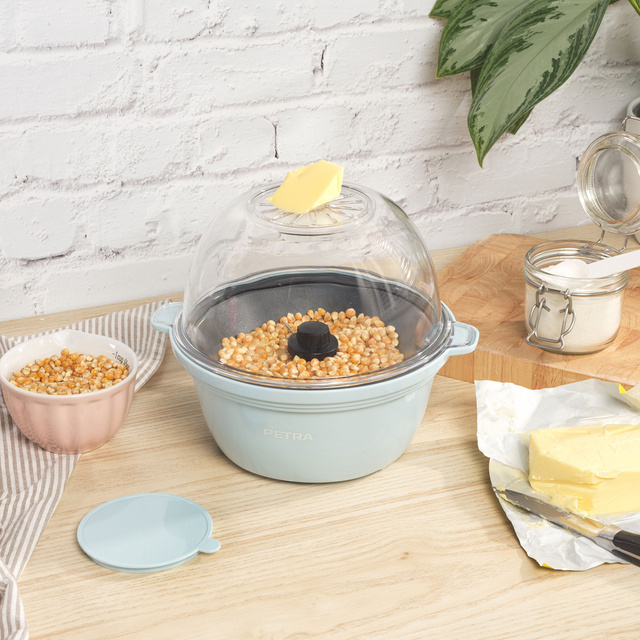 Aparat de făcut popcorn 2 în 1 PETRA + linguri