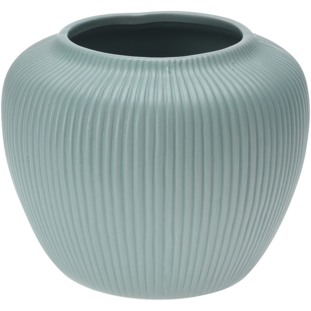 Vaza pentru flori, lata, joasa, culori pastelate, ceramica, Ø 15,5 cm