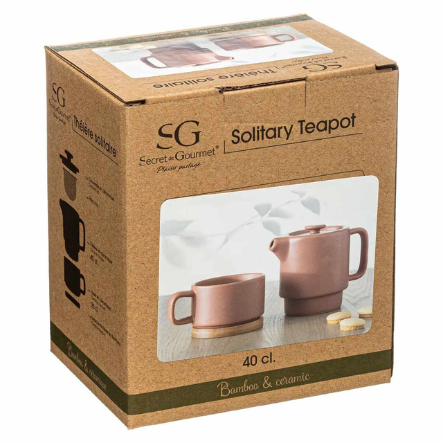 Ceainic cu cană, NATURAL, 800 ml, culoarea teracota