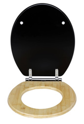 Capac WC, Bambus, Negru, WENKO