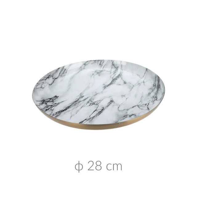 Farfurie decorativa, imitatie de marmura