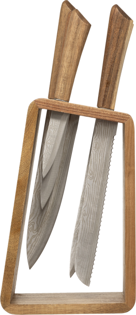 Set de cuțite HARMONY, suport din lemn + 5 cuțite, 6 elemente