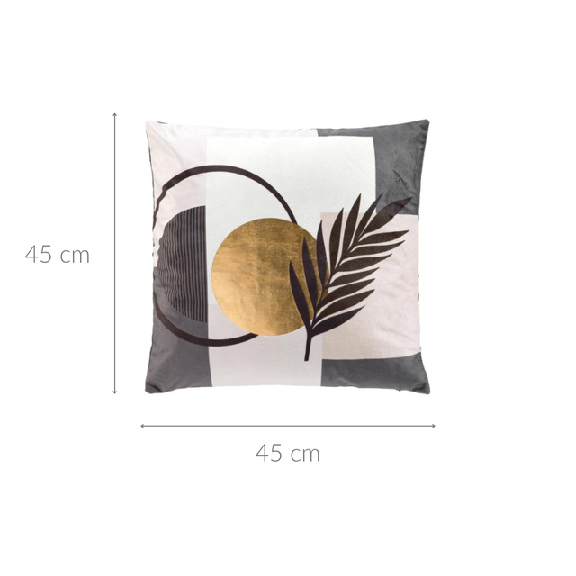 Pernă decorativă cu model metalic, 45 x 45 cm