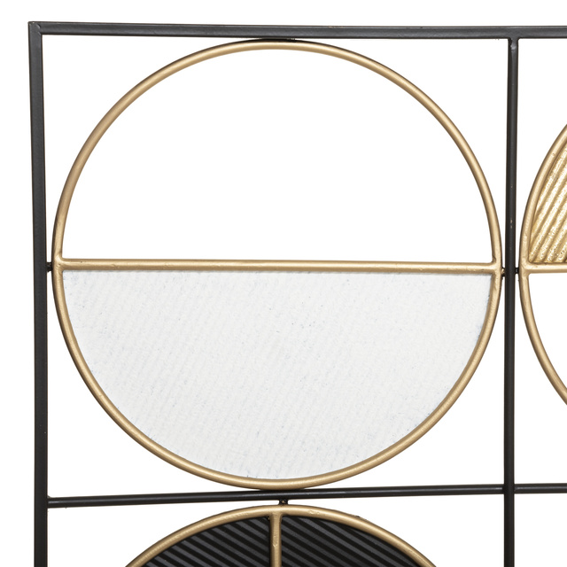 Decoratiune de perete geometrica, din metal, 76 x 101 cm