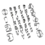 Set de tăietoare de patiserie litere și numere