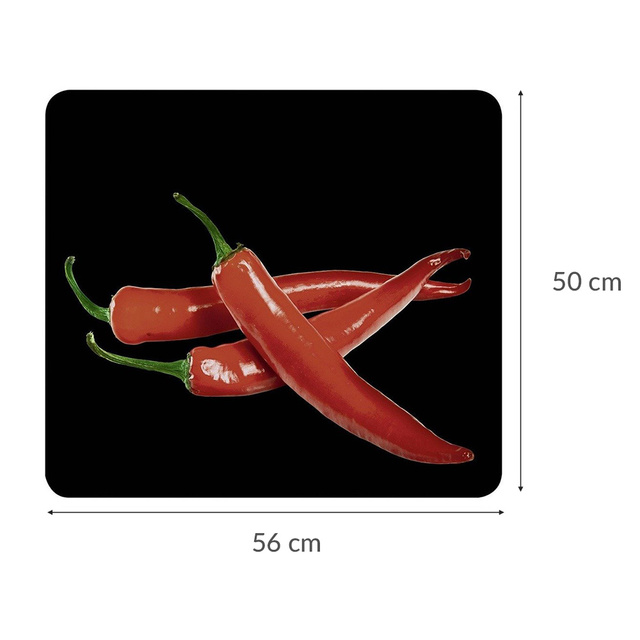 Placă de protecție din sticlă pentru aragaz, WENKO, ardei iute