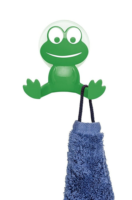 Cârlig universal FROG cu ventuză, suport, WENKO, verde