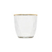 Pahar striat cu margine aurie, 295 ml