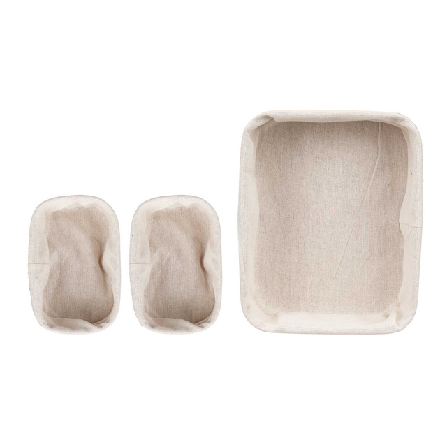 Coșuri de baie din bambus VIVID, 3 bucăți