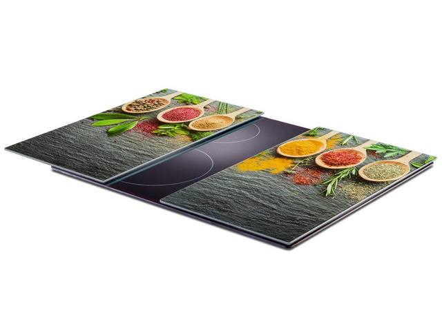 Plăci de gătit din sticlă securizată, tocător, plăci rezistente la căldură, model 2.