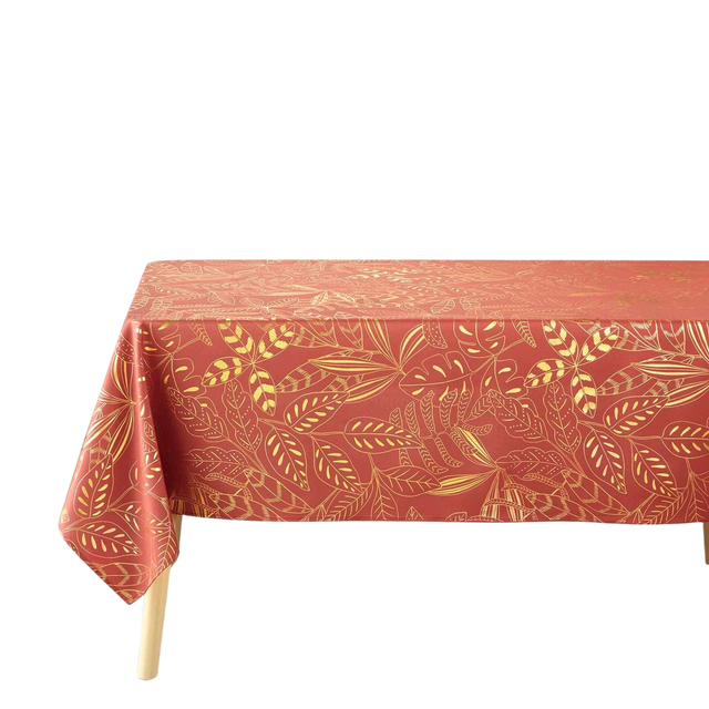 Fata de masa dreptunghiulara, cu print metalic, BELFLOR, 150 x 300 cm