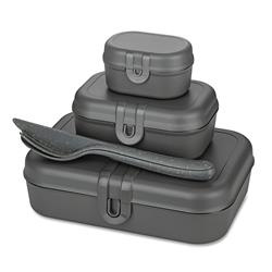 Cutie de prânz PASCAL READY, 3 buc + tacâmuri, KOZIOL