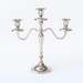 Candelabru cu trei brațe, argintiu, 30 cm, model 2