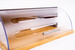 Cos servire pentru paine, Secret de Gourmet, 37x27x15 cm, Lemn, Maro/Transparent