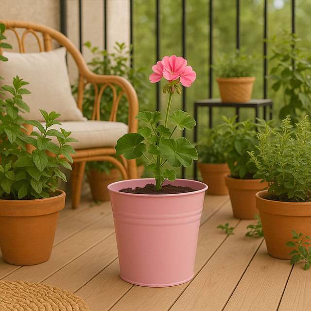 Capac pentru ghiveci din zinc, 17 x 15 cm