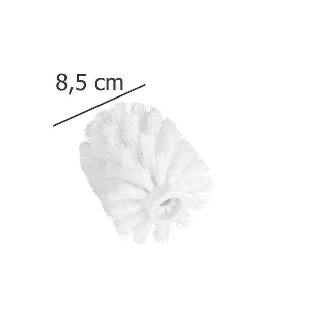 Rezerva perie WC, Alb, 8.5 cm, Wenko