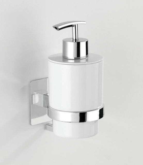 Dispenser săpun lichid cu suport QUADRO, 250 ml, WENKO