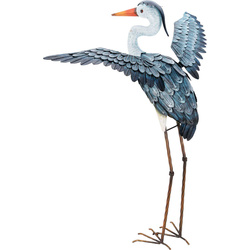 Figurina de gradina din metal cu o macara, 87 cm