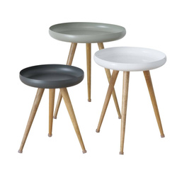 Masa Masdour, set 3 bucati, picioare din lemn