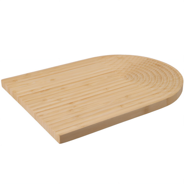 Tavă de servire canelată, bambus