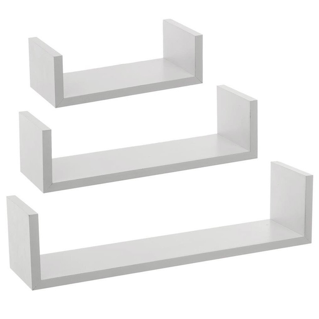 Set rafturi decorative, 3 buc, alb