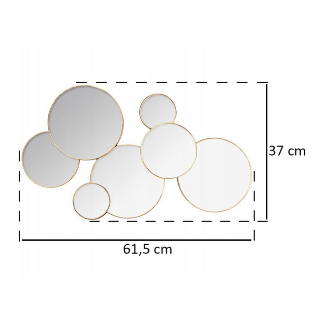 Set oglinzi rotunde, decor - 61,5 x 37 cm
