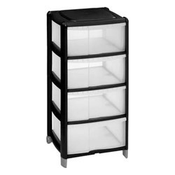 Organizator din plastic cu sertare PLAS, înălțime 85 cm.