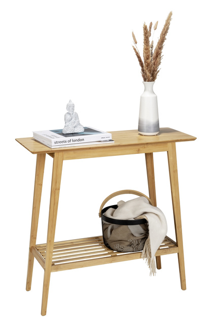 Consolă din bambus cu poliță, 80 x 76 x 30 cm, Kona, WENKO