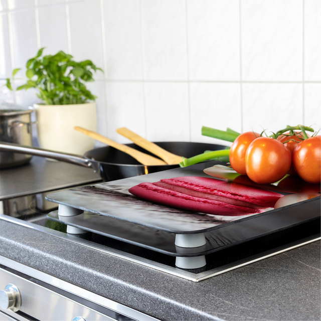 Plăci de protecție din sticlă MACARONS pentru aragaz – 2 bucăți, WENKO, macarons