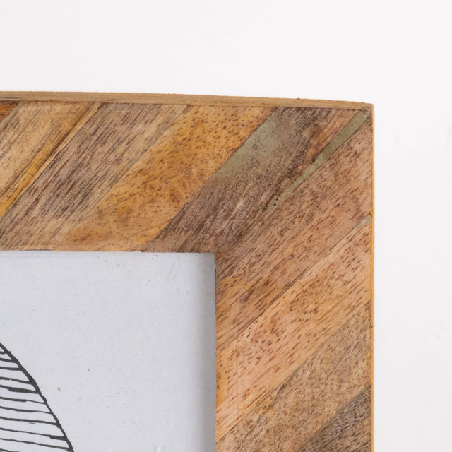 Ramă foto din lemn de mango PATCHWORK, 19 x 24 cm
