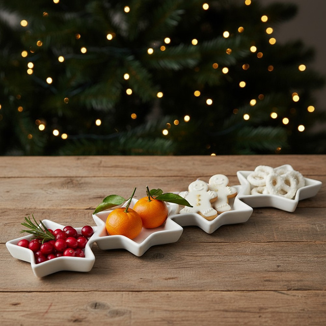 Platou pentru aperitive în formă de stele, 30 x 9 cm