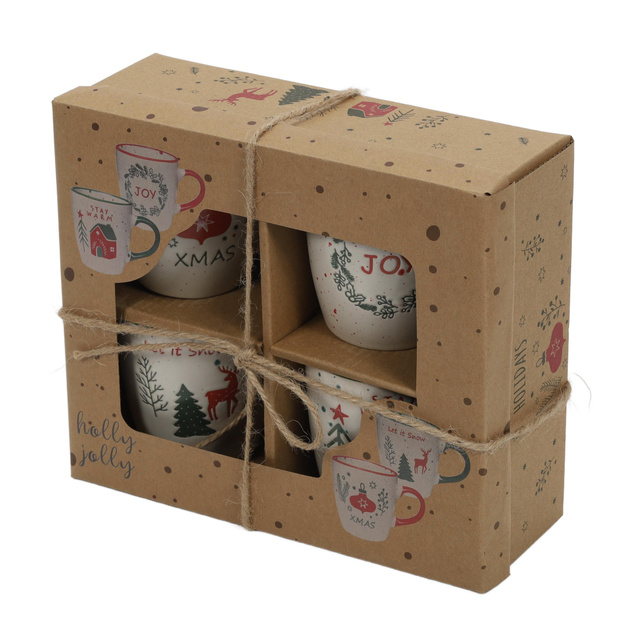 Set de căni festive, 4 x 200 ml