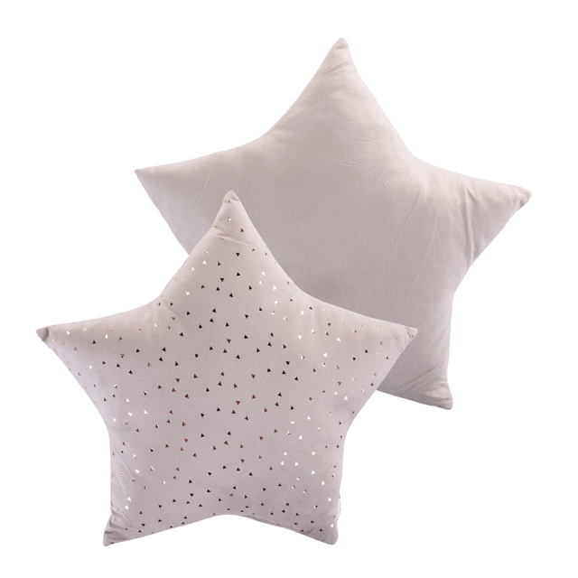 Perna decorativa din catifea cu model metalic
