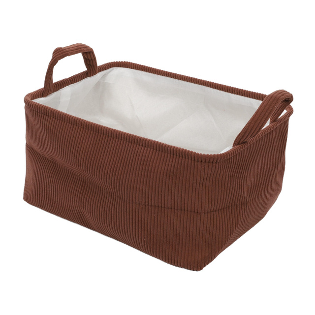 Coș de depozitare cu mânere, din poliester, 35 x 25 x 20 cm