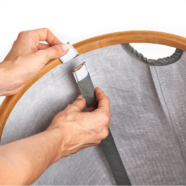 Coș de rufe cu margine din bambus, 50 L, ZELLER