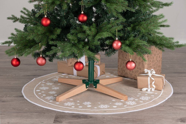 Suport pentru brad artificial, lemn și metal, Ø 3,2 cm