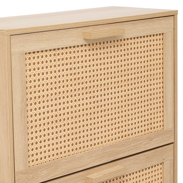 Dulap pentru pantofi îngust și înalt CANE, împletitură vieneză, 60 x 24 x 113 cm