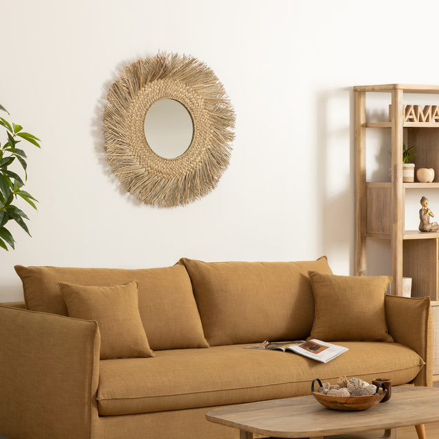 Oglinda decorativa, iarba de mare, 80 cm