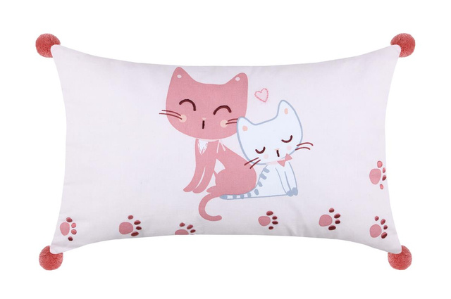 Perna pentru copii ZOELINE cu pompoane, 30 x 50 cm