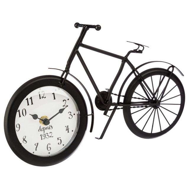 Ceas de masa din metal, motiv bicicleta, 29 cm