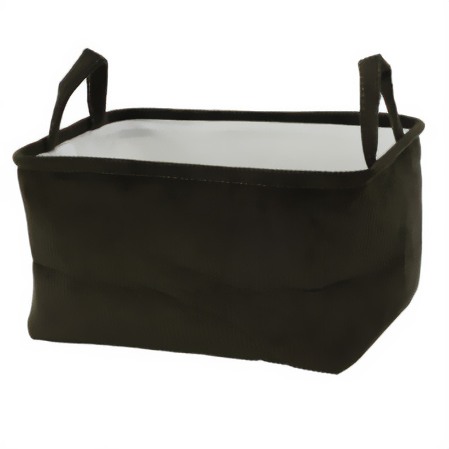 Coș de depozitare cu mânere, din poliester, 40 x 29 x 22 cm