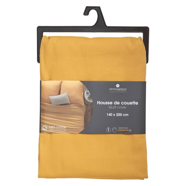 Lenjerie pentru pilotă, 140 x 200 cm, bumbac, galben