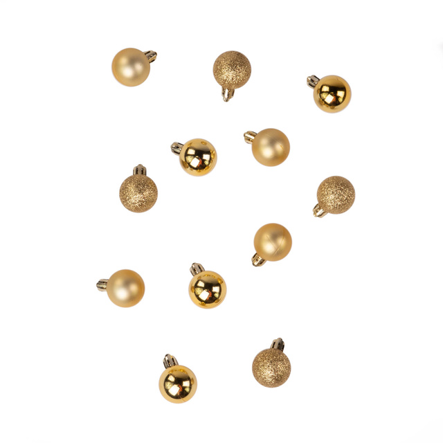 Globulete de Crăciun, 12 bucăți, Ø 3 cm