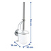 Recipient pentru perie MILAZZO + perie WC, Vacuum-Loc - oțel cromat, WENKO