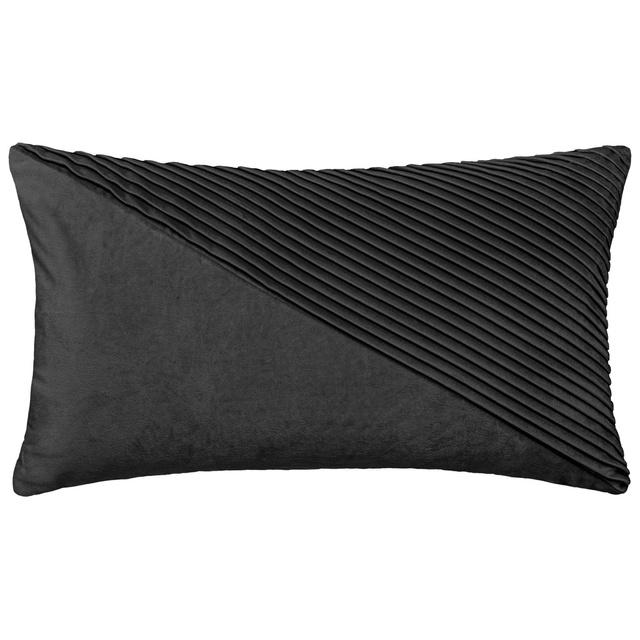 Pernă decorativă din catifea, 30 x 50 cm, antracit