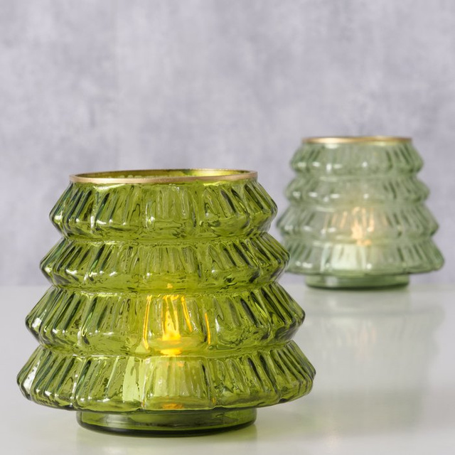 Vază din sticlă pentru lumânare TIWA, înălțime 11,5 cm