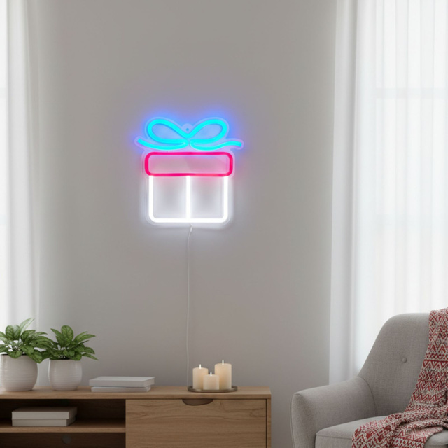 Neon de Crăciun pentru perete, LED, 23 x 22 cm, cadou
