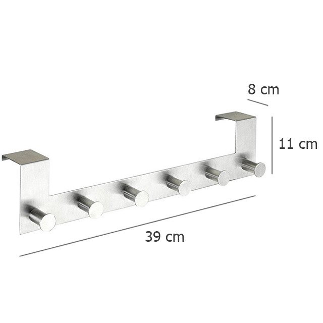 Suport pentru ușă - 6x cârlige pentru ușă CELANO, WENKO